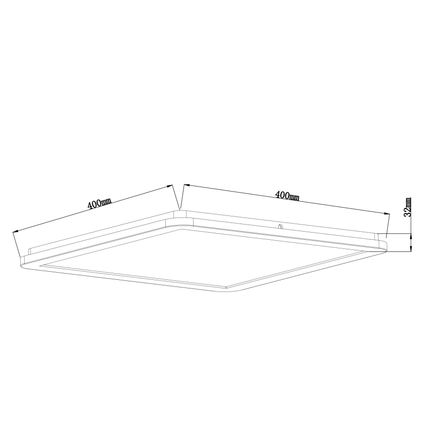 Globo - Himmennettävä kylpyhuoneen LED-kattovalaisin LED/24W/230V 42x42 cm IP44 musta