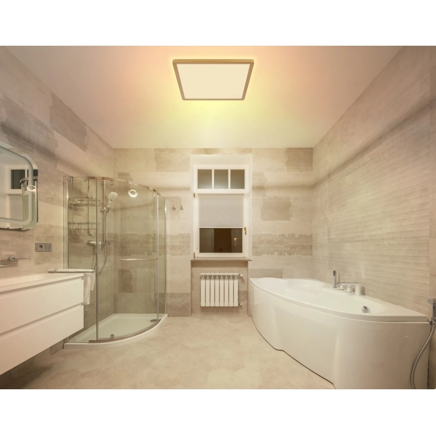 Globo - Himmennettävä kylpyhuoneen LED-kattovalaisin LED/24W/230V 3000K IP44 42x42 cm messinki