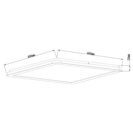 Globo - LED himmennettävä kylpyhuoneen kattovalaisin LED/24W/230V 42x42 cm IP44 valkoinen