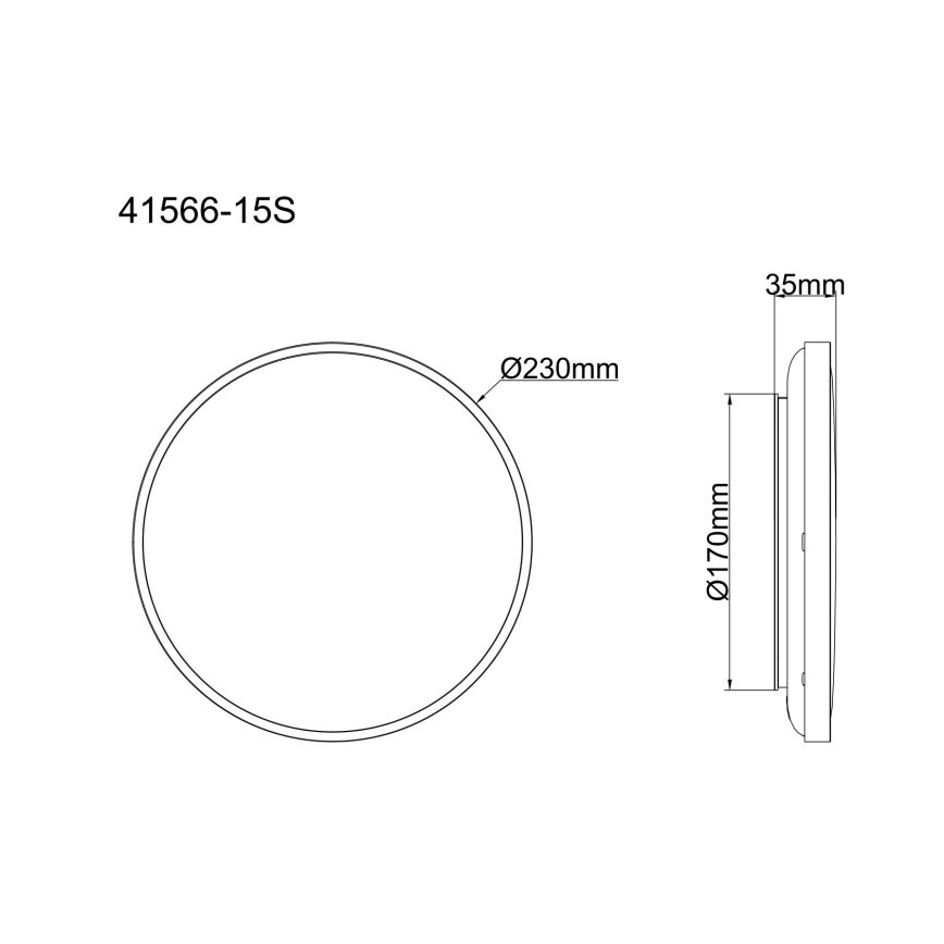 Globo - LED-kattovalaisin LED/15W/230V 4000K halkaisija 23 cm musta