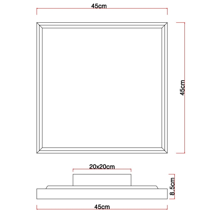 Globo - LED Kattovalo LED/24W/230V 45cm 2700/4500/6500K