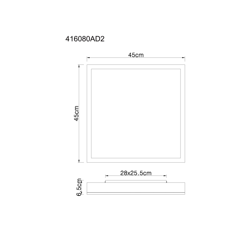 Globo - LED-kattovalaisin LED/24W/230V 3000K 45x45 cm