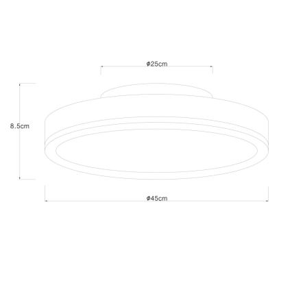 Globo - himmennettävä LED-kattovalaisin LED/24W/230V 3000-6500K halkaisija 45 cm