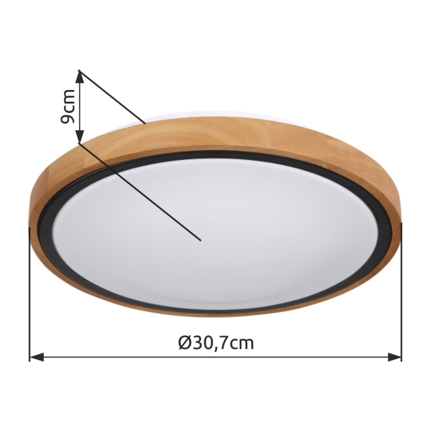 Globo - LED Kattovalo LED/12W/230V 307 mm 3000/4500/6000K