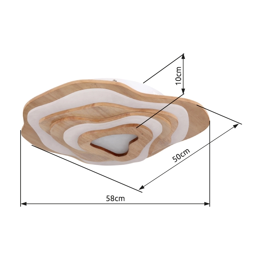 Globo - Himmennettävä LED-kattovalaisin LED/40W/230V 2700-6000K + kauko-ohjaus