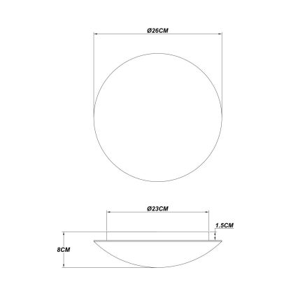 Globo - LED-kattovalaisin LED/16W/230V 3000K halkaisija 26 cm