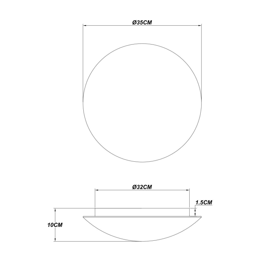 Globo - LED-kattovalaisin LED/24W/230V 3000K halkaisija 35 cm