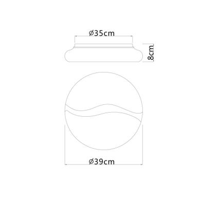 Globo - LED-kattovalaisin LED/24W/230V 3000/4200/6000K halkaisija 39 cm