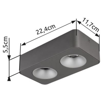 Globo - LED-kattovalaisin LED/11W/230V 11,7x22,4 cm