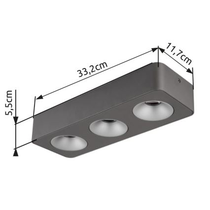 Globo - LED-kattovalaisin LED/14W/230V 11,7x33,2 cm