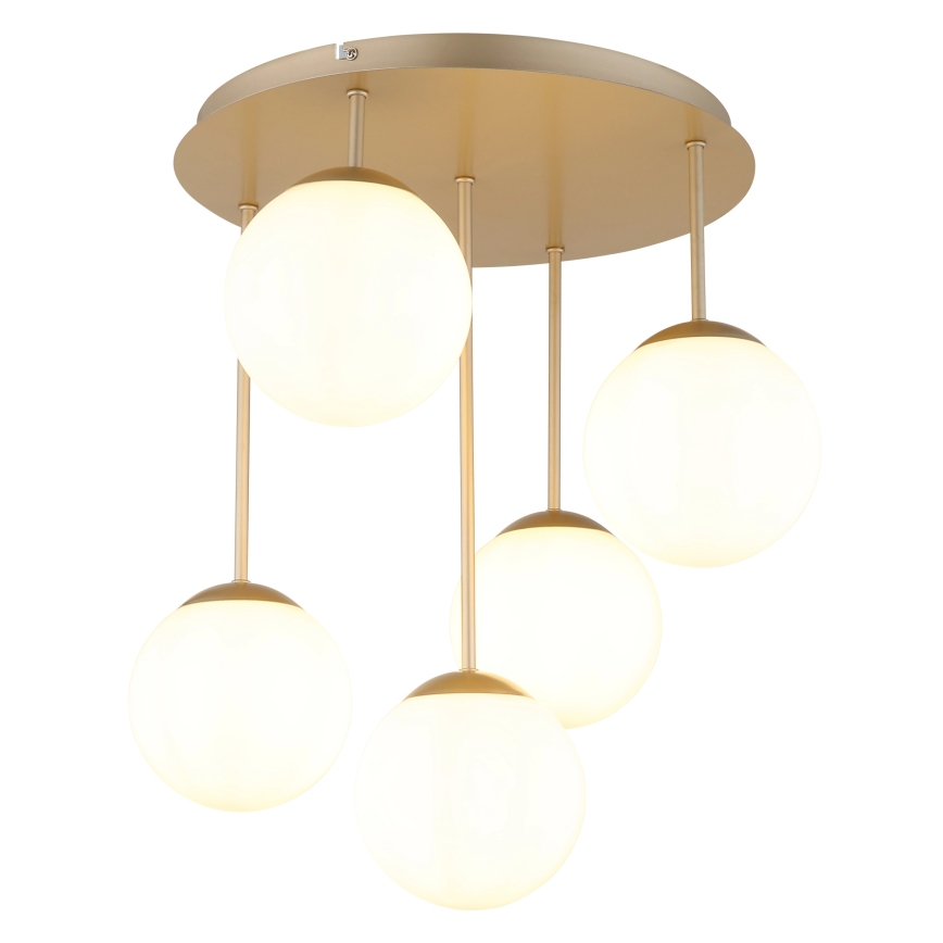 Globo - Pintaan asennettava kattovalaisin 5xE14/25W/230V messinki