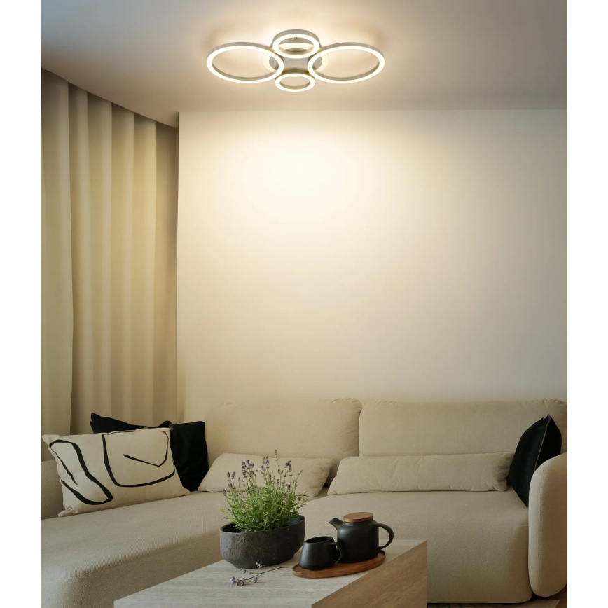 Globo - LED-kattovalaisin LED/40W/230V 2700/4500/6500K Ø 35,5x53 cm messinki