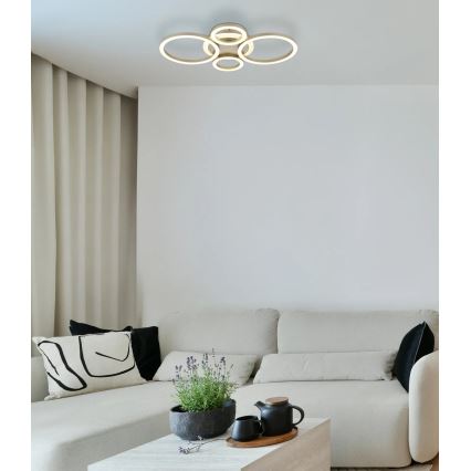 Globo - LED-kattovalaisin LED/40W/230V 2700/4500/6500K Ø 35,5x53 cm messinki