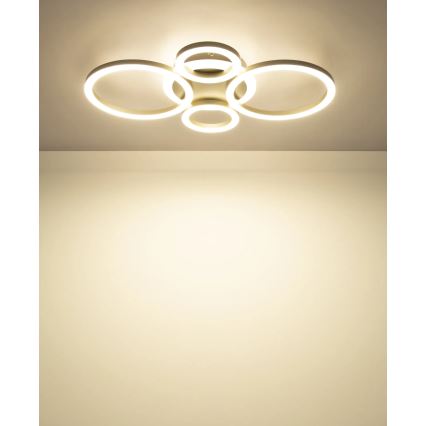 Globo - LED-kattovalaisin LED/40W/230V 2700/4500/6500K Ø 35,5x53 cm messinki