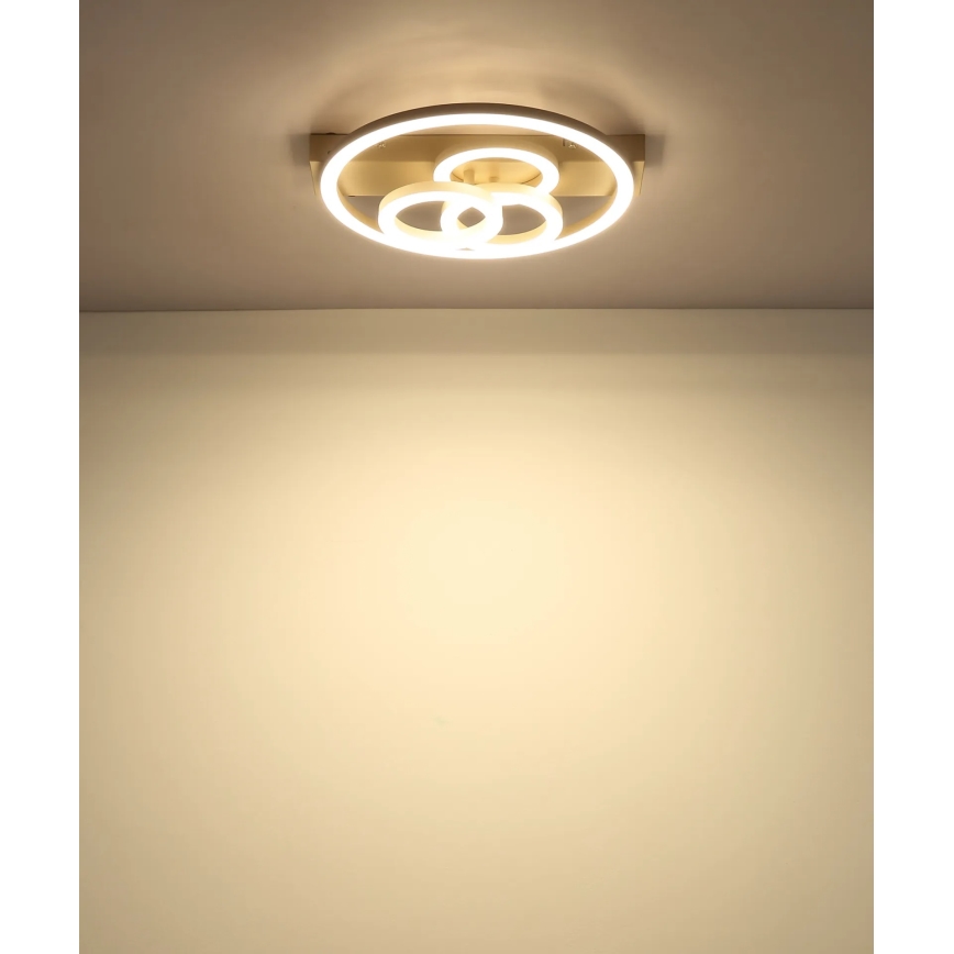Globo - LED Himennettävä kattovalaisin LED/40W/230V 2700-6500K halkaisija 35x33 cm beige + kaukosäädin