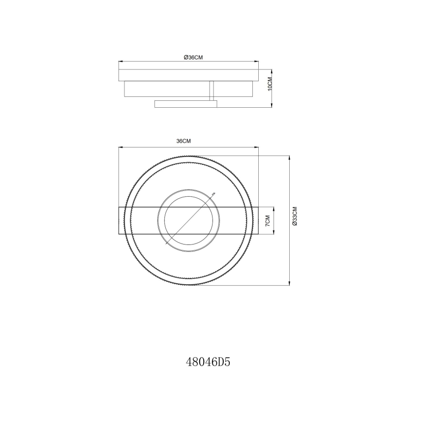 Globo - LED-kattovalaisin LED/18W/230V 3000K 33x36 cm