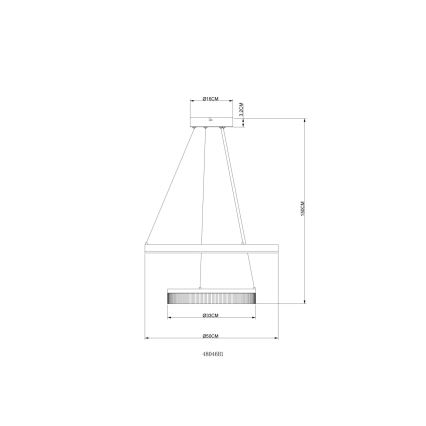 Globo - LED-riippuvalaisin vaijerilla LED/30W/230V 3000K