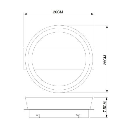 Globo - LED kattovalaisin LED/12W/230V 3000K 26x25 cm