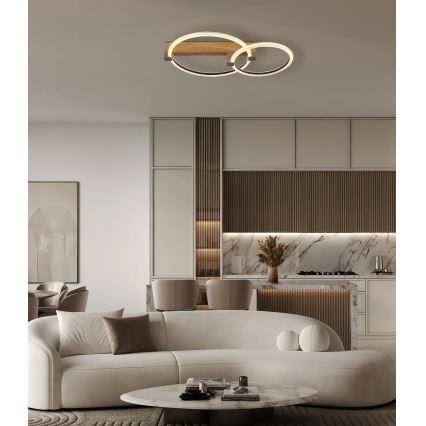 Globo - LED-kattovalaisin LED/24W/230V 3000K 58x38 cm beige