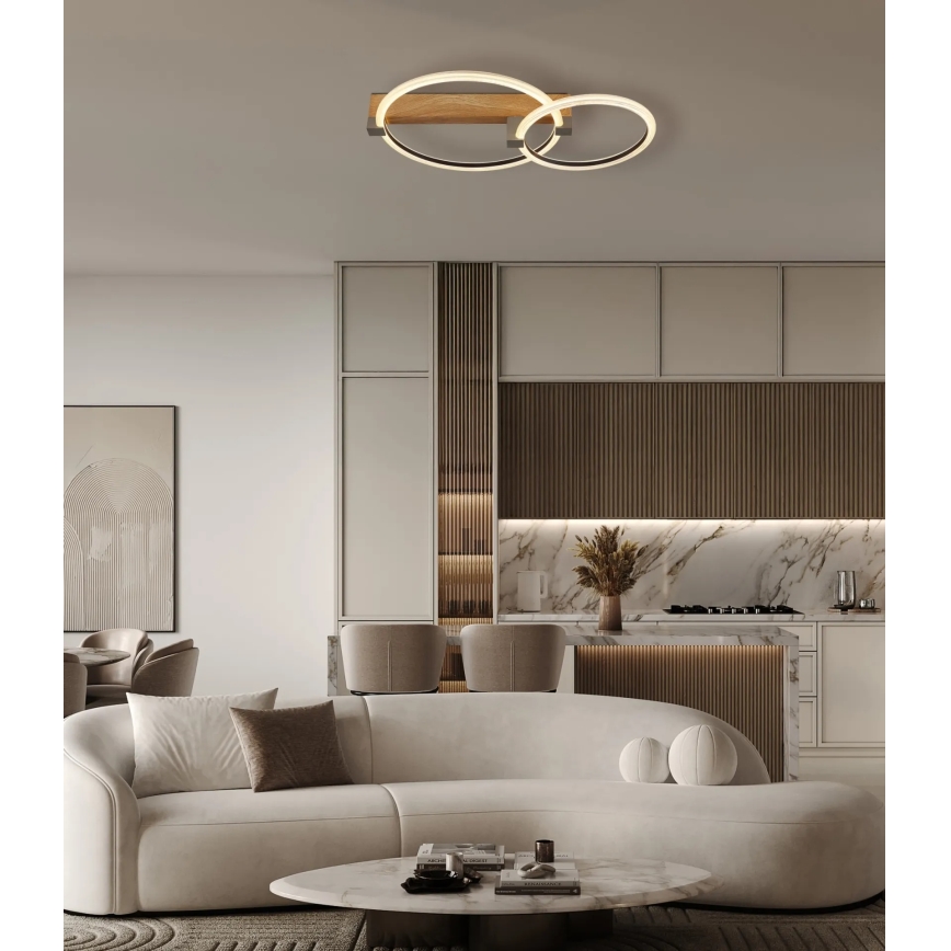 Globo - LED-kattovalaisin LED/24W/230V 3000K 58x38 cm beige