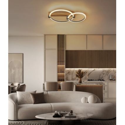 Globo - LED-kattovalaisin LED/24W/230V 3000K 58x38 cm beige