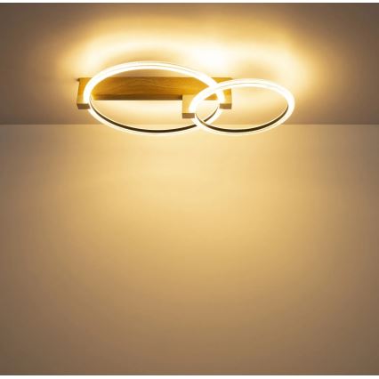 Globo - LED-kattovalaisin LED/24W/230V 3000K 58x38 cm beige