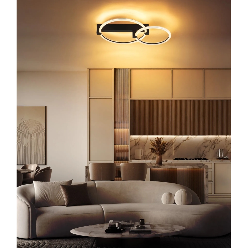 Globo - LED-kattovalaisin LED/24W/230V 3000K 58x38 cm musta