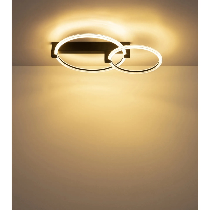 Globo - LED-kattovalaisin LED/24W/230V 3000K 58x38 cm musta