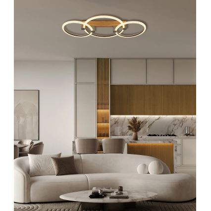 Globo - LED-kattovalaisin LED/40W/230V 3000K 76,1x38 cm ruskea
