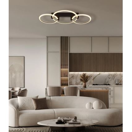 Globo - LED-kattovalaisin LED/40W/230V 3000K 76x38 cm musta