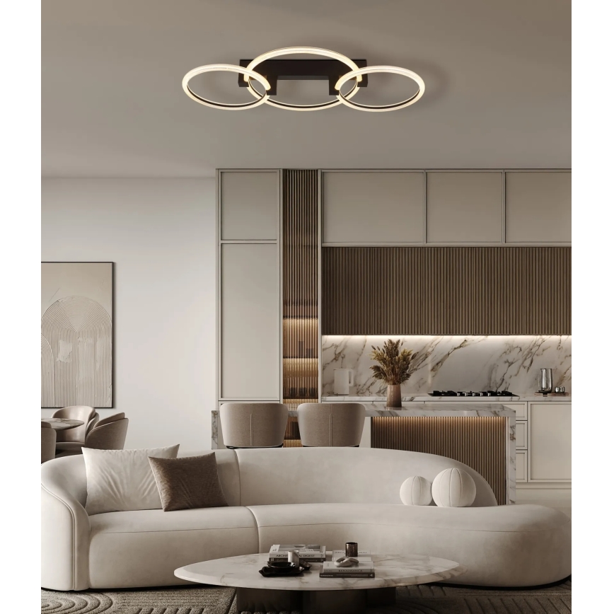 Globo - LED-kattovalaisin LED/40W/230V 3000K 76x38 cm musta