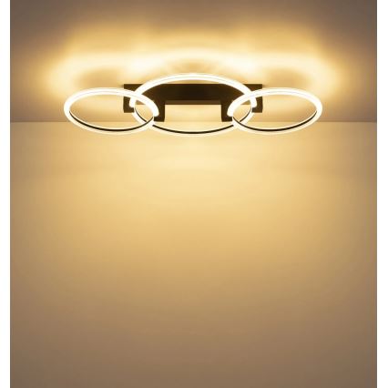 Globo - LED-kattovalaisin LED/40W/230V 3000K 76x38 cm musta