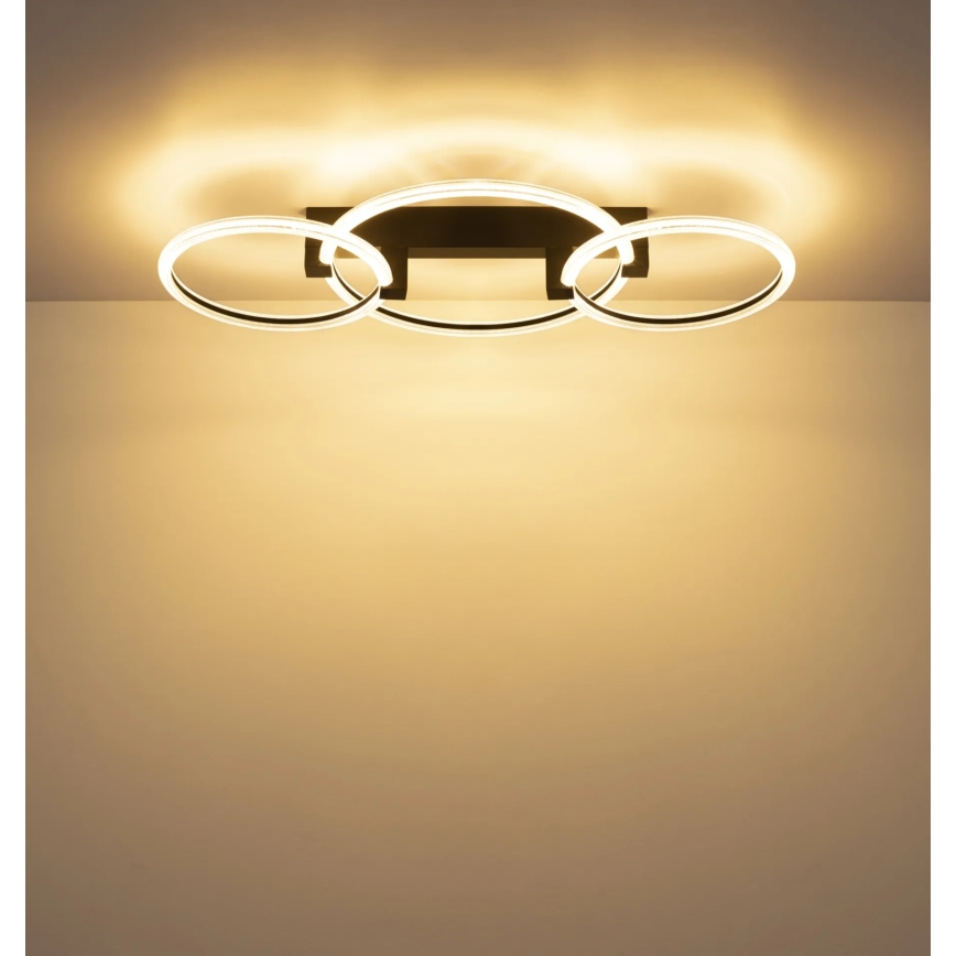 Globo - LED-kattovalaisin LED/40W/230V 3000K 76x38 cm musta