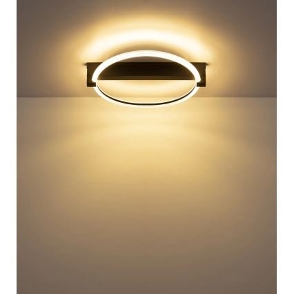 Globo - LED-kattovalaisin LED/15W/230V 3000K 41,5x38 cm musta