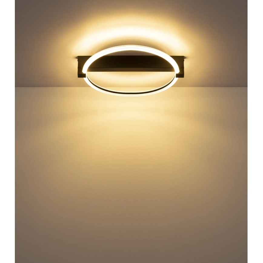Globo - LED-kattovalaisin LED/15W/230V 3000K 41,5x38 cm musta