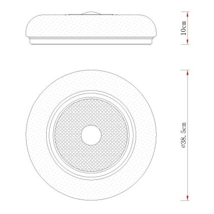 Globo - LED-kattovalaisin LED/24W/230V 2700/4000/6000K Ø 38,5 cm valkoinen
