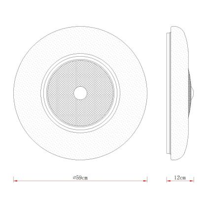 Globo - LED-kattovalaisin 48 W / 230 V, 2700 / 4000 / 6000 K, Ø 59 cm, valkoinen