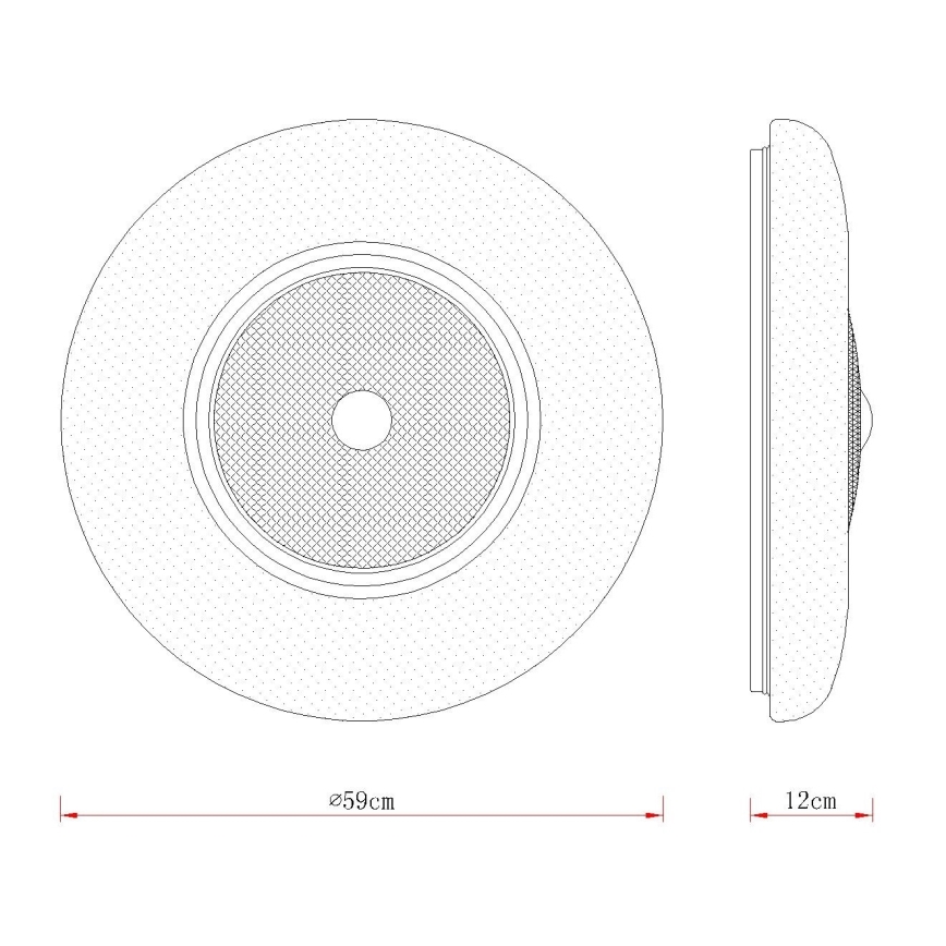 Globo - LED-kattovalaisin 48 W / 230 V, 2700 / 4000 / 6000 K, Ø 59 cm, valkoinen