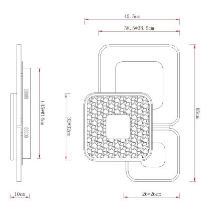Globo - Himmennettävä LED-kattovalaisin LED/55W/230V 2700-6000K 65x45,5 cm + kaukosäädin
