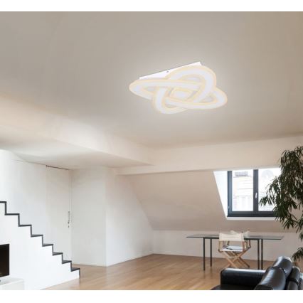 Globo - LED himmennettävä kattovalaisin LED/36W/230V 3000-6000K halkaisija 50 cm valkoinen + kaukosäädin