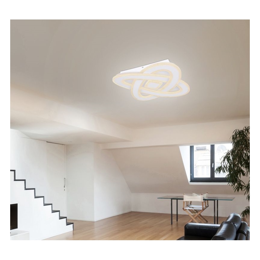 Globo - LED himmennettävä kattovalaisin LED/36W/230V 3000-6000K halkaisija 50 cm valkoinen + kaukosäädin