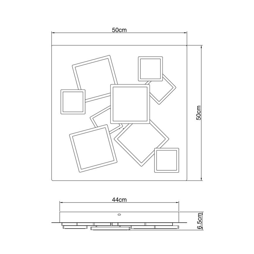 Globo - Himmennettävä LED-kattovalaisin LED/50W/230V 3000-6000K + kauko-ohjaus