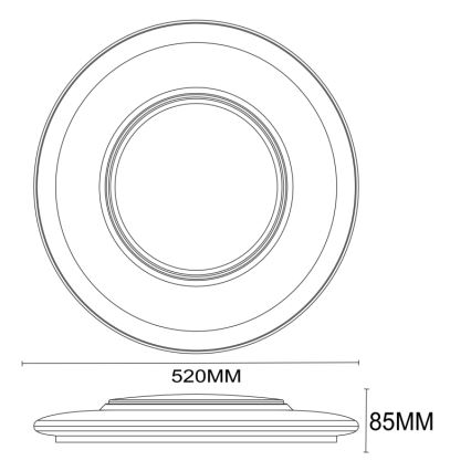 Globo - Himmennettävä LED-kattovalaisin LED/48W/230V + kauko-ohjaus