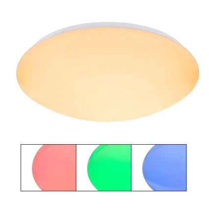 Globo - LED RGB himmennettävä kattovalaisin LED/24W/230V + LED/8W 2700-6500K halkaisija 41 cm + kaukosäädin