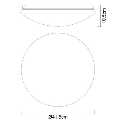 Globo - LED RGB himmennettävä kattovalaisin LED/24W/230V + LED/8W 2700-6500K halkaisija 41 cm + kaukosäädin