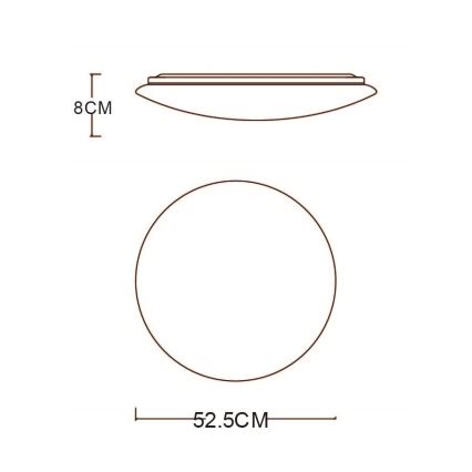 Globo - Himmennettävä LED-kattovalaisin LED/48W/230V 3000-6400K + kaukosäädin