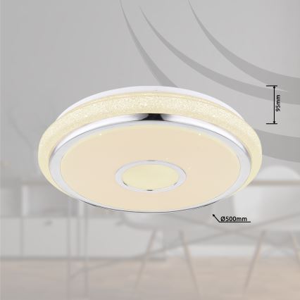 Globo - himmennettävä LED-kattovalaisin LED/40W/230V 2700-6500K + kaukosäädin