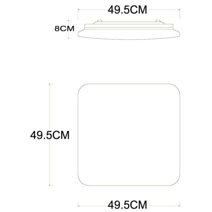 Globo - LED himmennettävä kattovalaisin LED/40W/230V 2700-6500K halkaisija 50 cm Wi-Fi Tuya + kaukosäädin