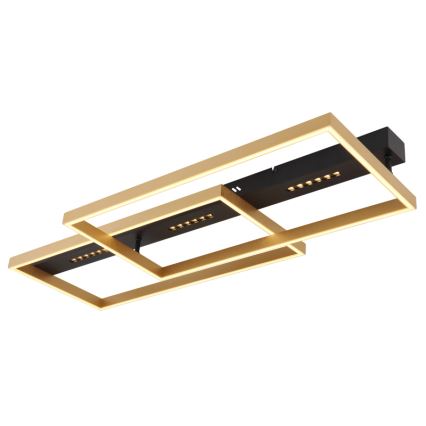 Globo 48461-54 - LED-kattovalaisin LUFFY LED/54W/230V 39,8x90 cm musta/kulta