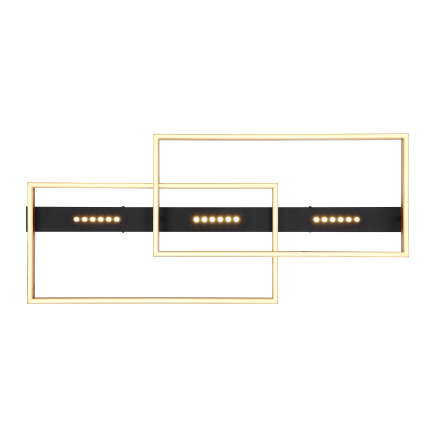 Globo 48461-54 - LED-kattovalaisin LUFFY LED/54W/230V 39,8x90 cm musta/kulta